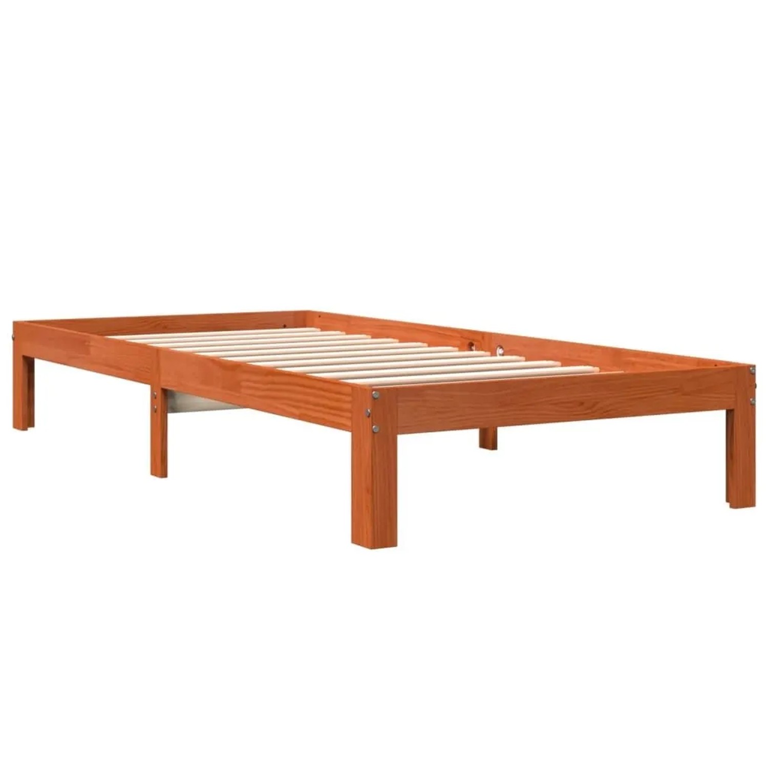 vidaXL Massivholzbett ohne Matratze Wachsbraun 90x190 cm Kiefernholz 844164 günstig online kaufen