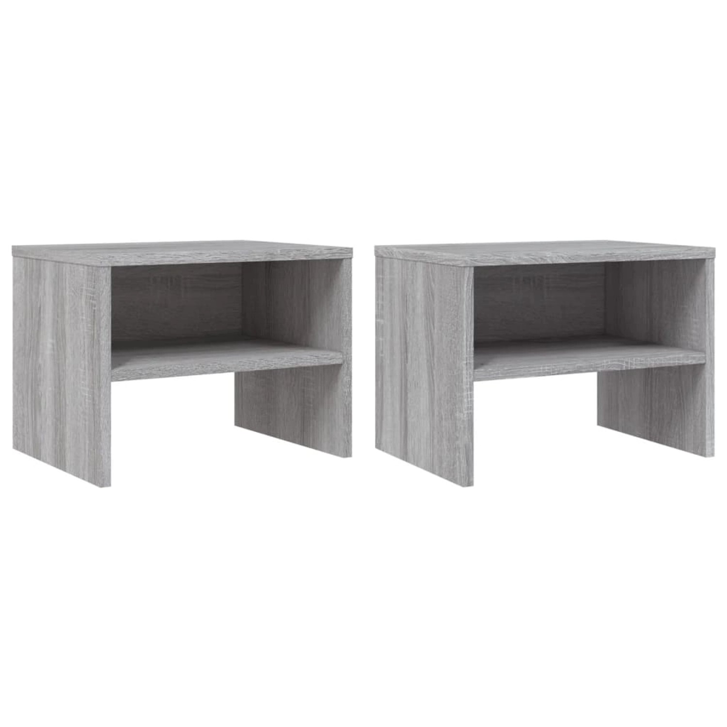 vidaXL Nachttische 2 Stk Grau Sonoma 40x30x30 cm Holzwerkstoff günstig online kaufen