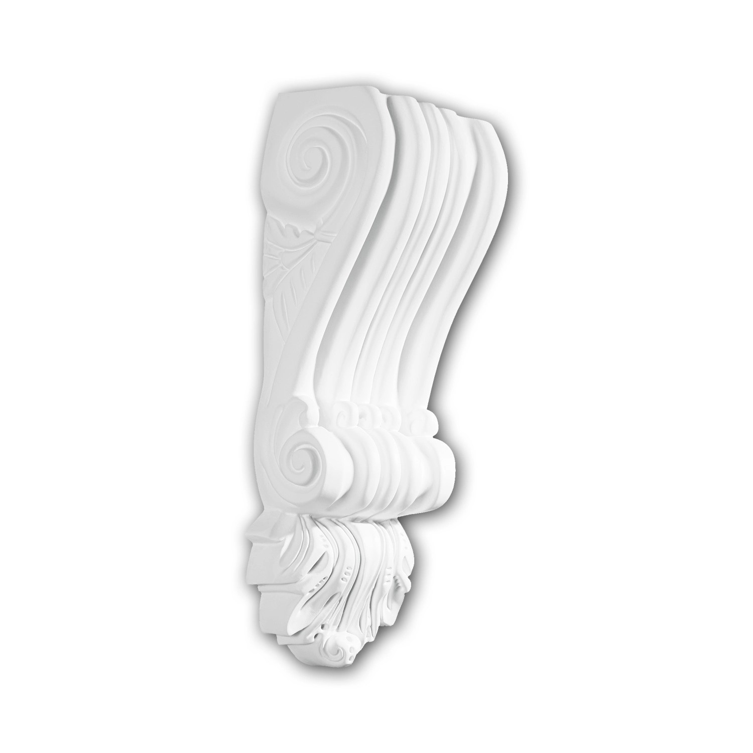 Thumbnail - PROFHOME 119002 Konsole Zierelement dekoratives Element Stuckdekor, 12,0 cm x 30,5 cm x 7,6 cm Weiß
