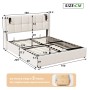 PXloue Doppelbett 160x200cm mit Stauraum&Leselampe für Erwachsene_4