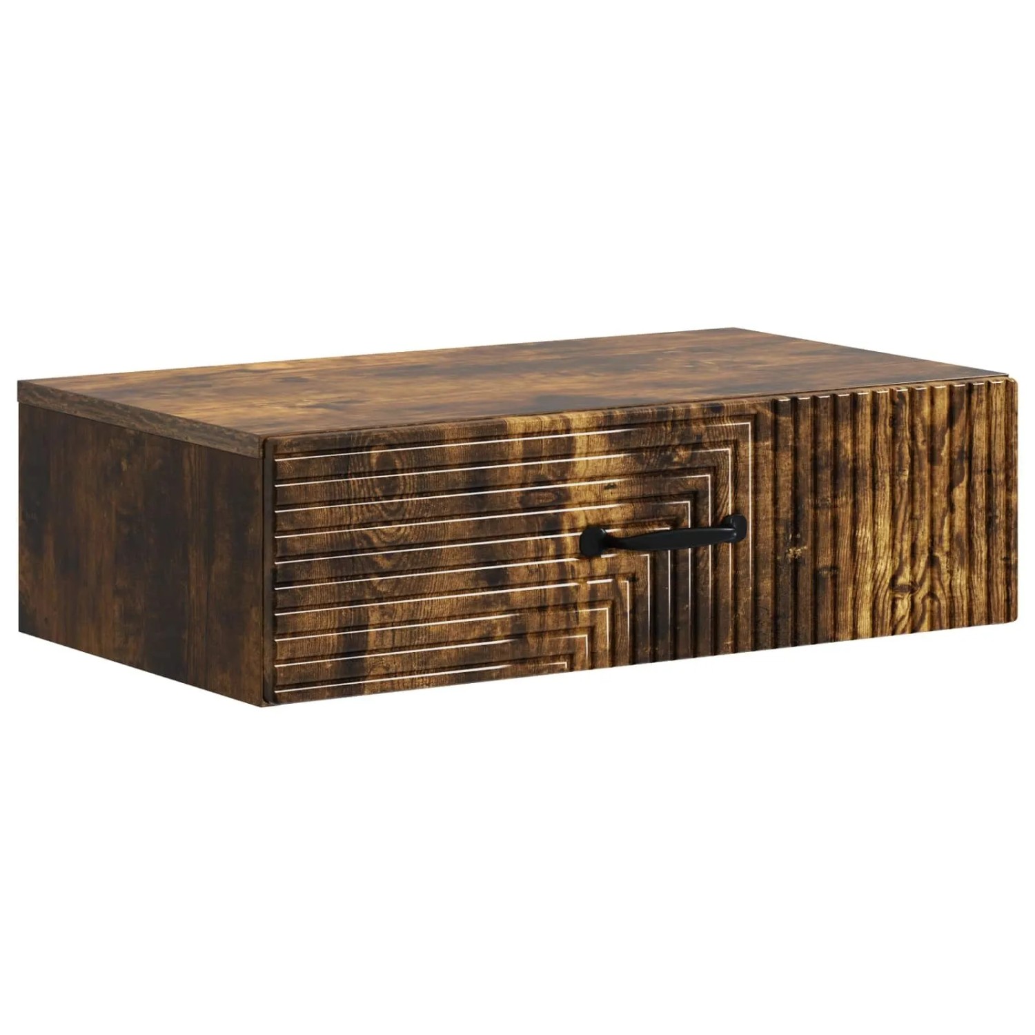 vidaXL Wandmontierter Beistelltisch Geräucherte Eiche Holzwerkstoff 898660