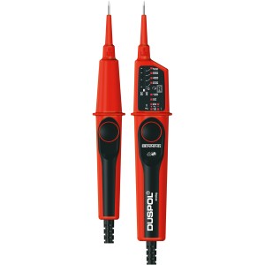 Benning Spannungsprüfer Analog 1000V, rot/schwarz, für sichere Spannungsprüfung.
