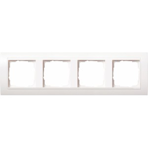 Gira Abdeckrahmen 4-fach Event, reinweiß glänzend, für Schalter und Steckdosen.