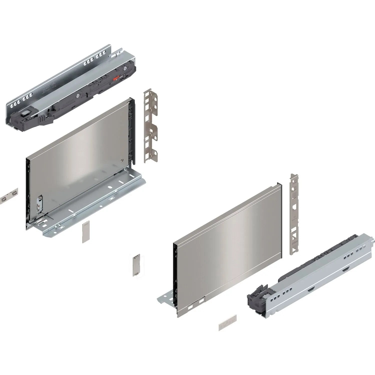 Blum Legrabox Pure Set Höhe C Tip-On Vollauszug 300 mm 40 kg Inox 1 Paar