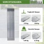 TRUTZHOLM Auffahrrampe aus Aluminium, grau, mit Gewichtsangaben: 270 kg Tragkraft, 3,09 kg Gewicht. Rutschhemmende Oberfläche.