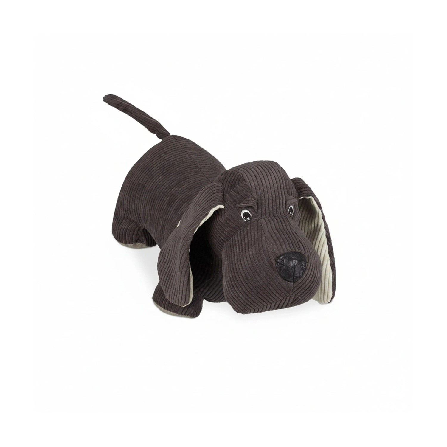 Relaxdays Türstopper Polyester Kunstleder Dunkelbraun Sandgefüllt Schwer 14 cm x 32 cm x 14 cm 1,2 kg