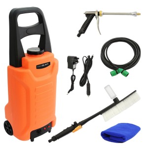 Monstershop MAXBLAST Reinigungswagen 30L mit Bürste, Pistole, Schlauch und Mikrofasertuch.