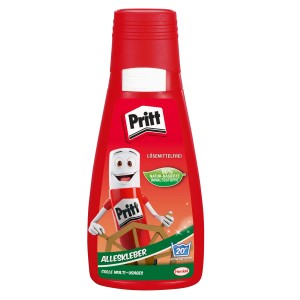 Pritt Alleskleber Transparent, 100g Flasche für Bastel- und Heimwerkarbeiten.