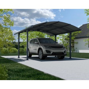 Canopia Carport Arcadia 4300 in Anthrazit mit Auto. Stabiler Unterstand für Ihr Fahrzeug.