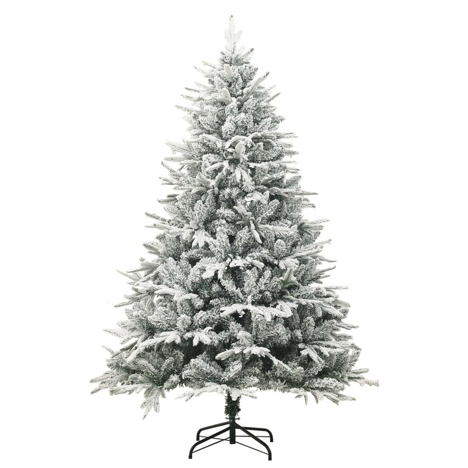 vidaXL Künstlicher Weihnachtsbaum Beschneit Grün 150 cm PVC PE 328493