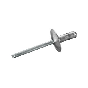 GOEBEL Mehrbereichsblindniete 4,0x12,0 mm, Großkopf, Aluminium/Stahl, für Zangen.