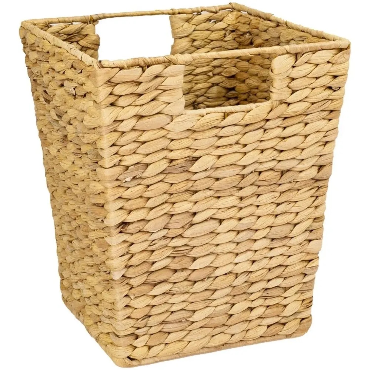 HMF 37251 Papierkorb Büro Aufbewahrungskorb Geflochten Wasserhyazinthe Eckig 25 x 25 x 30 cm