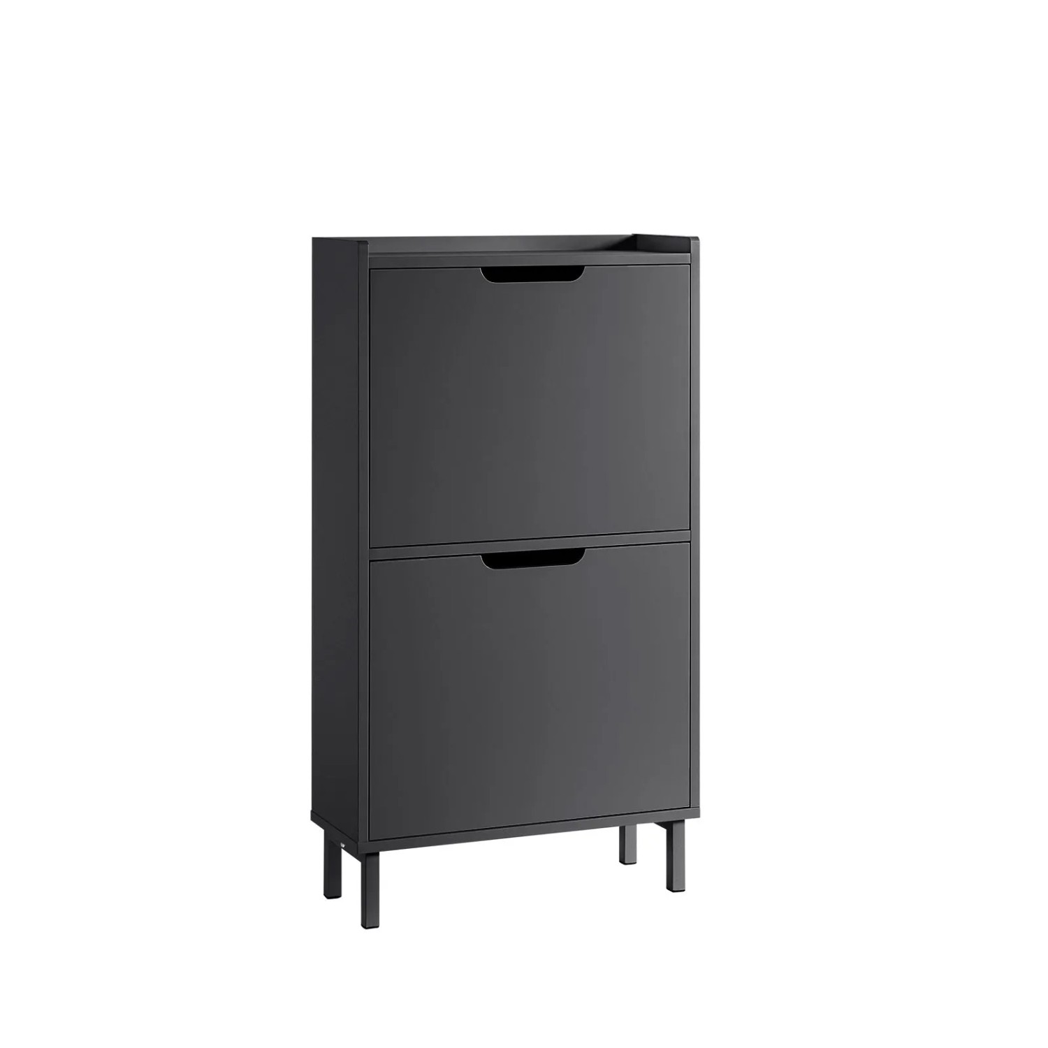 SoBuy Schuhkipper mit 2 Klappen Schuhschrank Schuhkommode Schwarz FSR151-SC günstig online kaufen