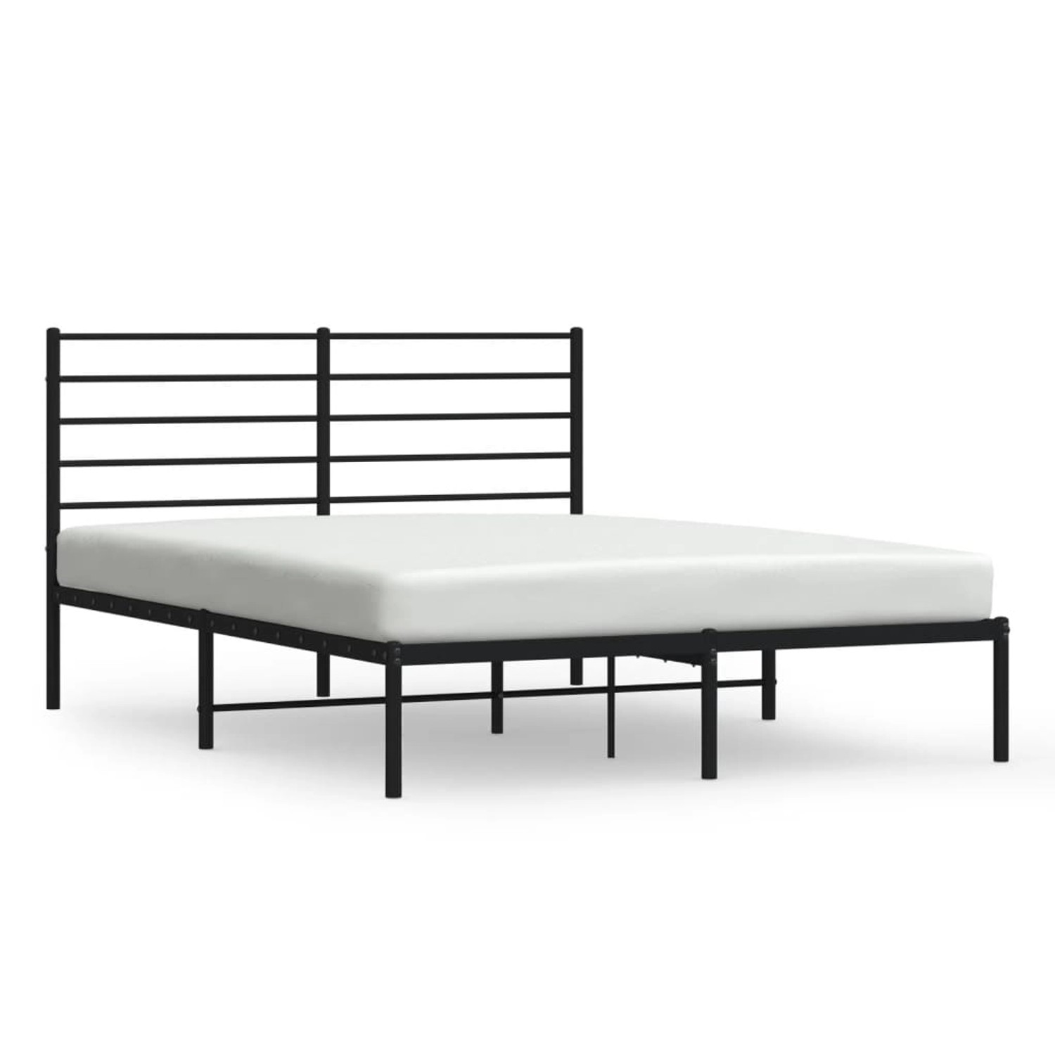 vidaXL Bettgestell mit Kopfteil Metall Schwarz 120x190 cm Modell 11740740 günstig online kaufen