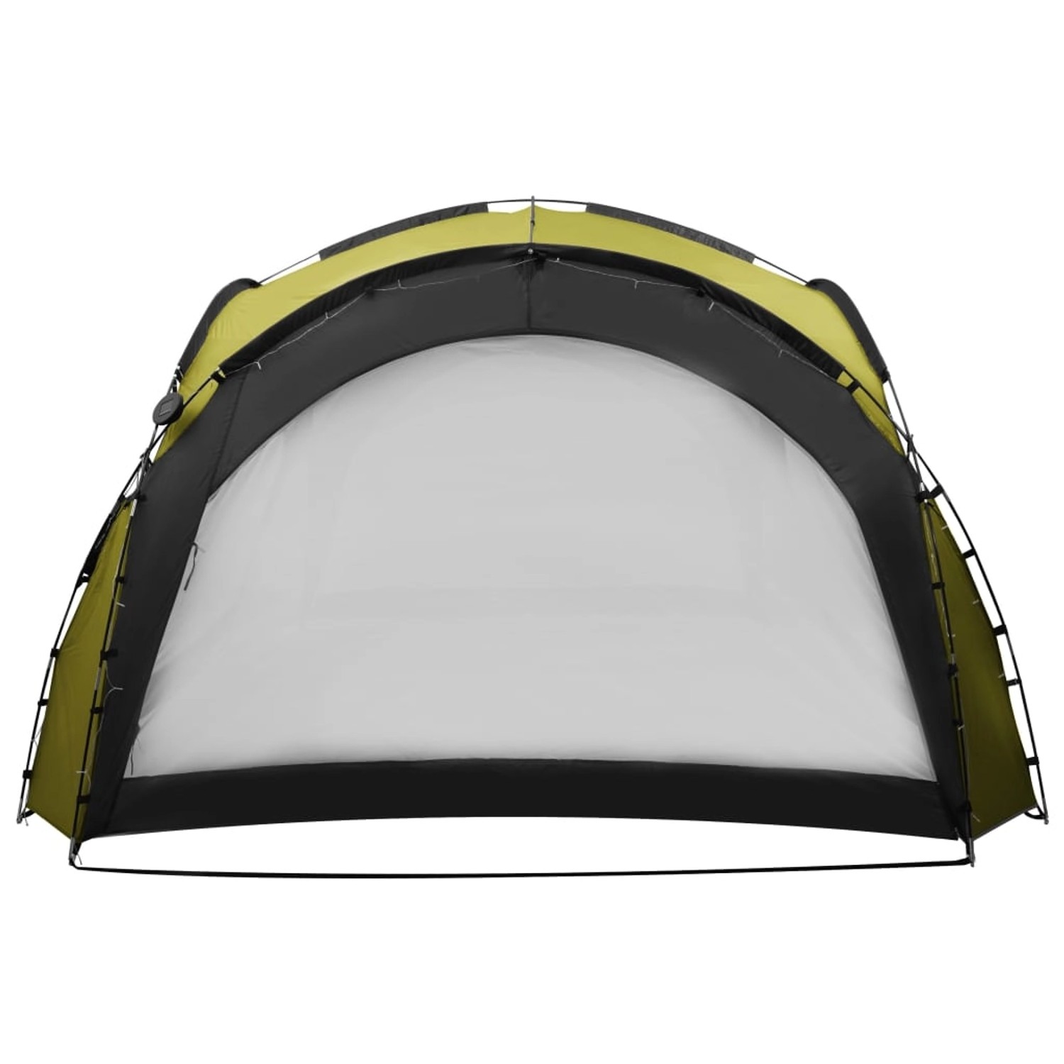 Grünes vidaXL Partyzelt 3,6x3,6m mit LED und 4 Seitenwänden für Garten & Camping.
