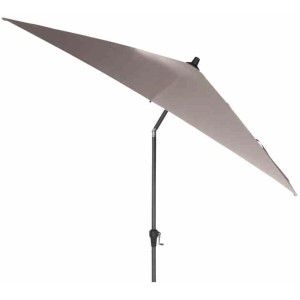 Siena Garden Marktschirm, 250x250 cm, Taupe, mit Kurbelmechanik zum Öffnen und Schließen.