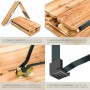 Tectake Bierzeltgarnitur Ralf 3 Teilig  Klappbar Tisch 220 x 50 5 x 77 5 cm  Bank 220 x 25 x 47 5 cm  220 x 50 50 x 77 50 cm Braun_5
