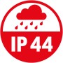 IP44-Symbol: Schutz gegen Spritzwasser für Baustromverteiler & Steckdosenleisten.