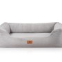 Graues Knuffelwuff Hundebett Schnuffelupagus XXL aus Kunstfell, orthopädisch.