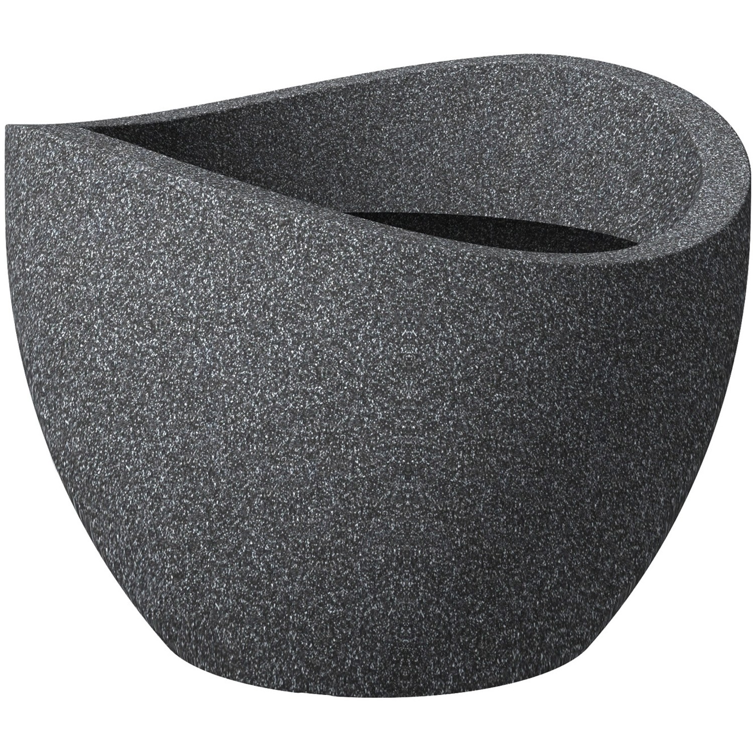 Scheurich Pflanzgefäß Wave Globe Ø 30 cm Schwarz-Granit