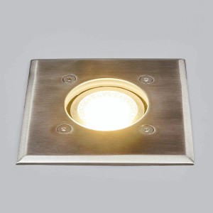 Lindby Bodeneinbaustrahler Insa 9977025 Wasserdicht Modern in Alu aus Edelstahl 1-flammig GU10