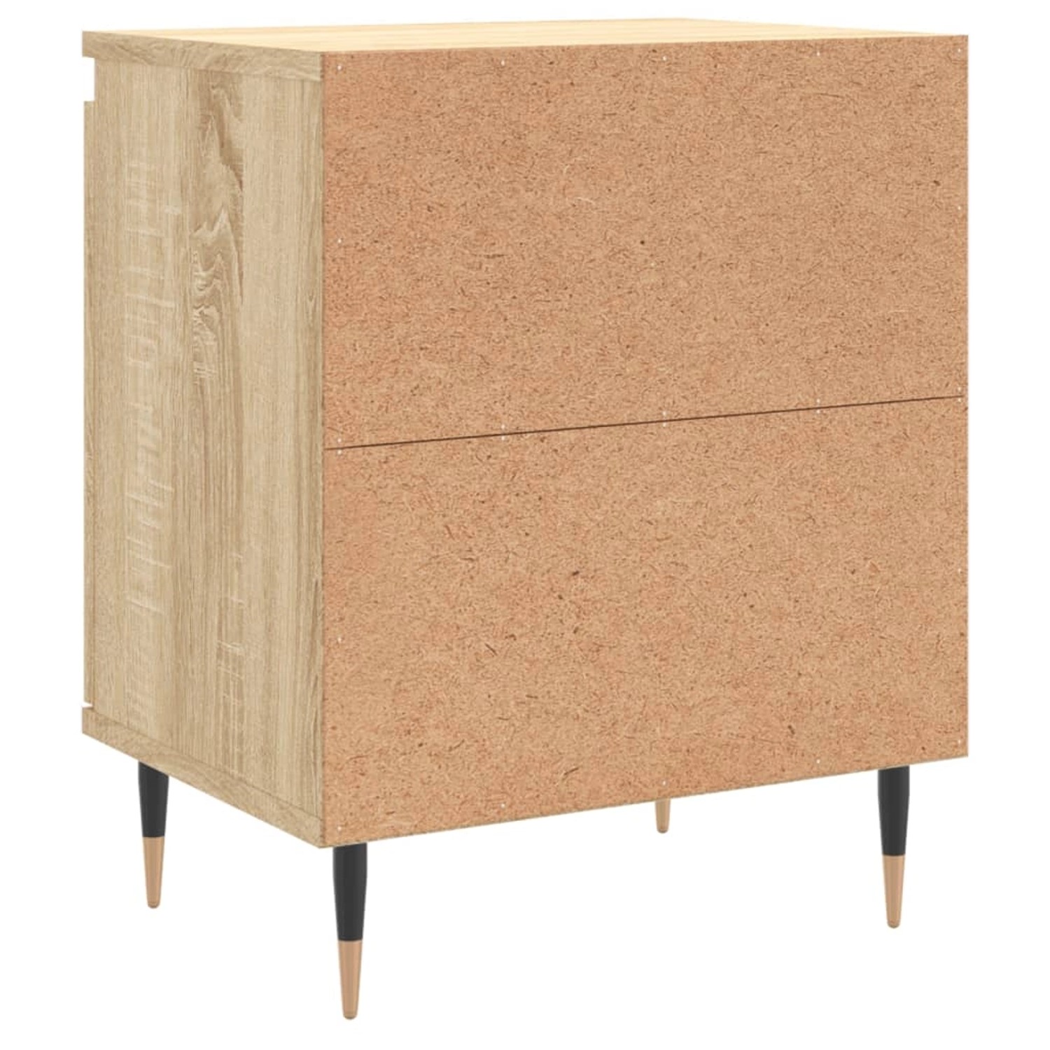 vidaXL Nachttisch Sonoma-Eiche, 40x30x50cm, Holzwerkstoff, mit Füßen.