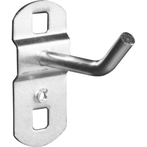 Güde Werkzeughalter Schräg, 50mm, silberner Haken für Lochwandsysteme.