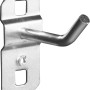 Güde Werkzeughalter Schräg, 50mm, silberner Haken für Lochwandsysteme.
