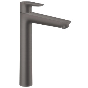 Hansgrohe Talis E Waschtischarmatur 240 in Brushed Black Chrome für hohe Waschbecken.