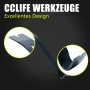 Kompaktes CCLIFE Brecheisen 330mm mit flachem Hebelende und Nagelzieher für Holzbearbeitung und Umbau.