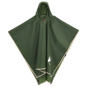 vidaXL Regenponcho mit Kapuze 2-in-1-Design Grün 223x145 cm 4004197
