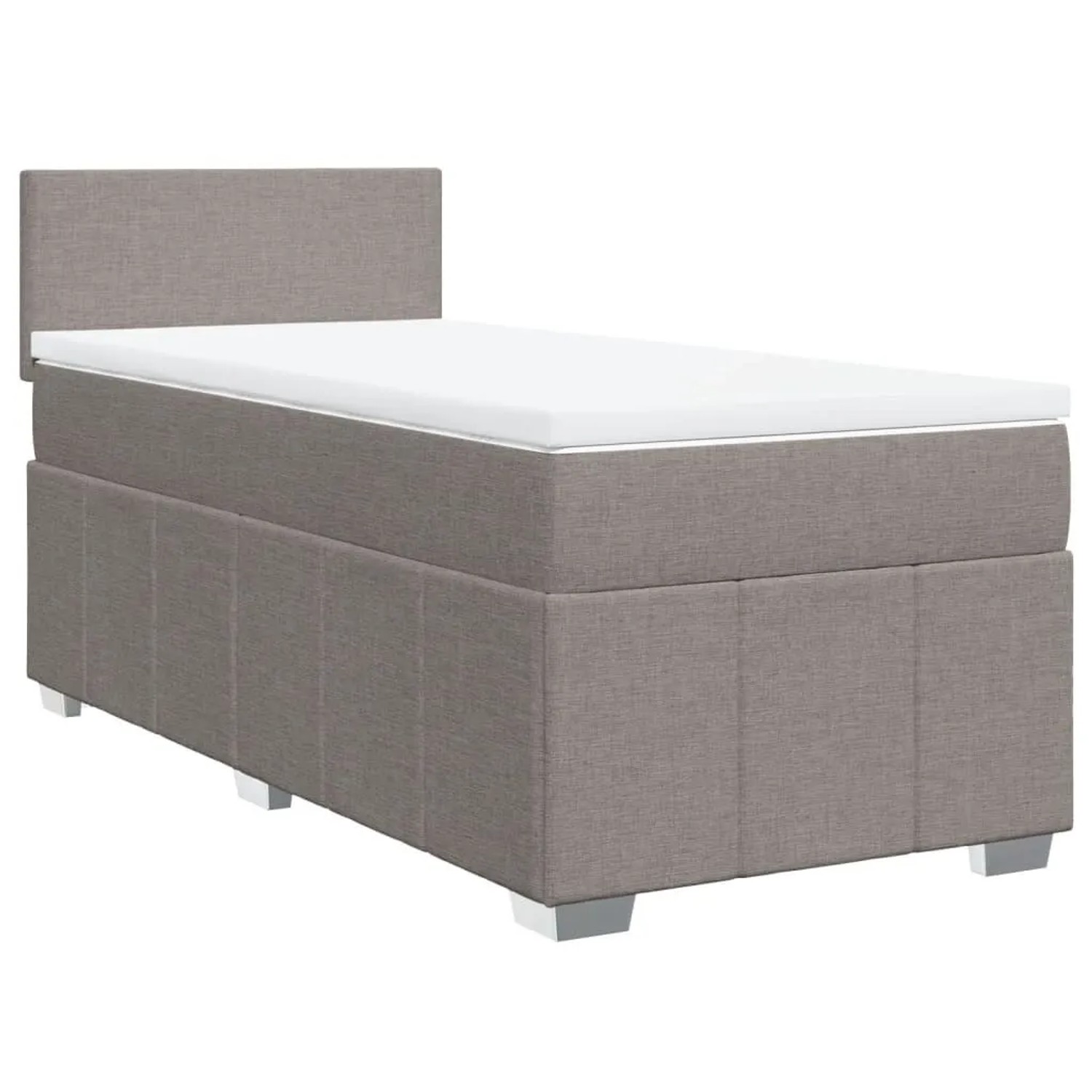 Thumbnail - vidaXL Boxspringbett mit Matratze Taupe 100x200 cm Stoff 3286976