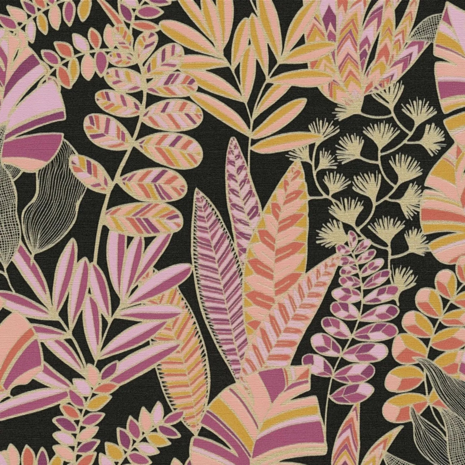 Tadessi Tapete Floral M1-No.4259 Vliestapete in Schwarz