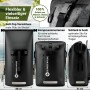 Schwarzer, wasserdichter SCANDIC NATURE Rucksack Pioneer 55L für Outdoor, Trekking und Reisen.
