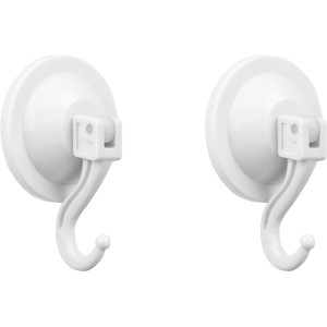 2er Set Calima Saugnäpfe mit Haken, ø 5cm, für Autoanhänger und Haushalt.