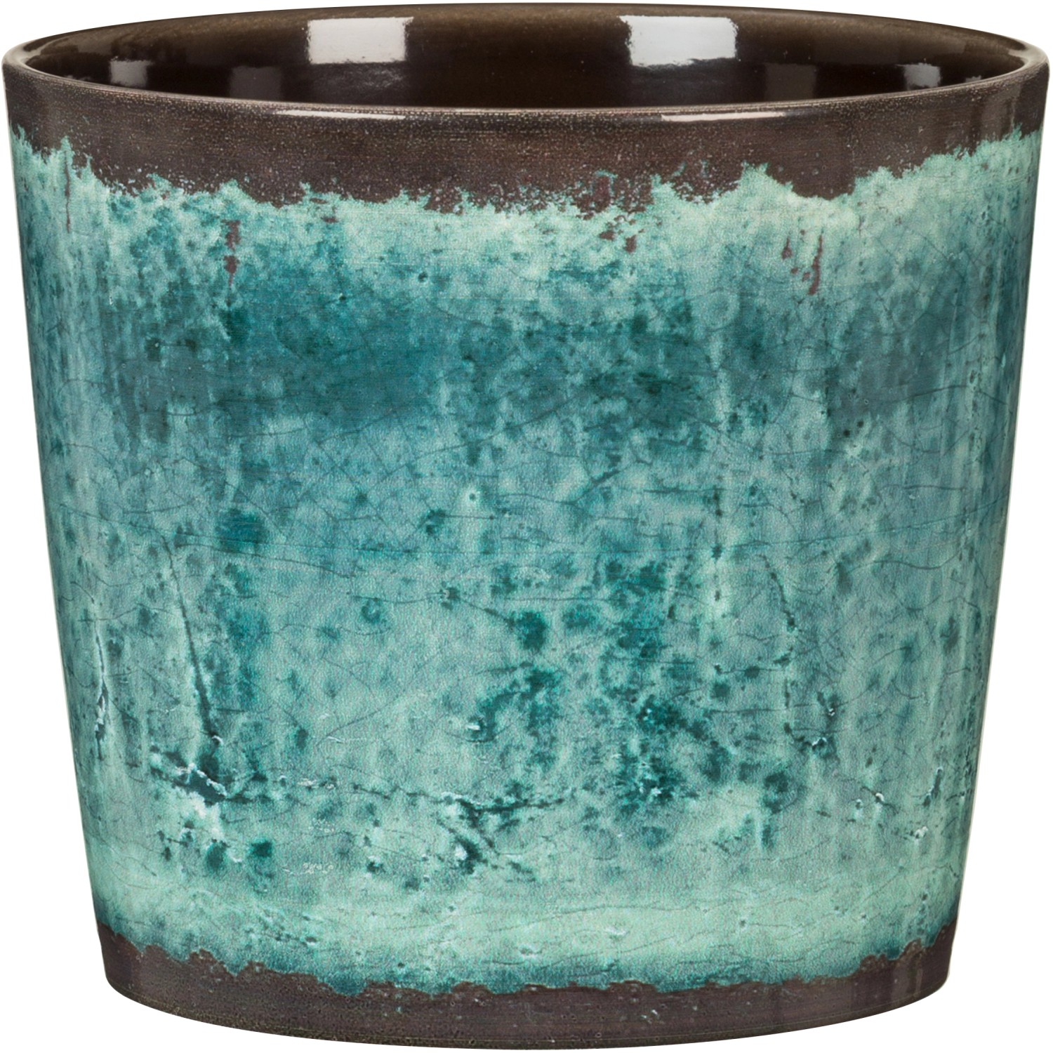 Scheurich Übertopf 870 Ø 13 cm x 12 cm Ocean Glaze günstig online kaufen