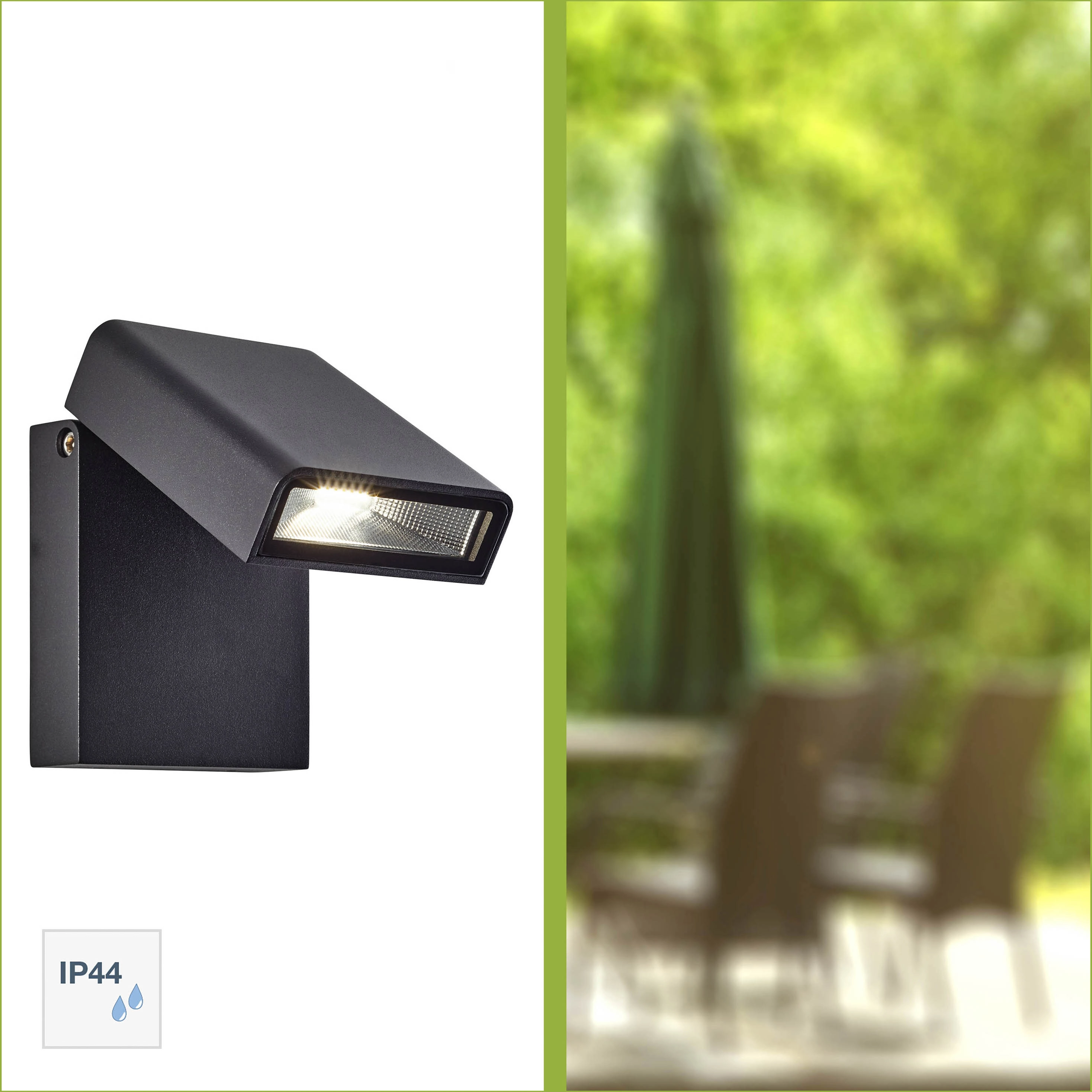 Brilliant LED-Außenwandstrahler Toya Schwarz kaufen bei OBI