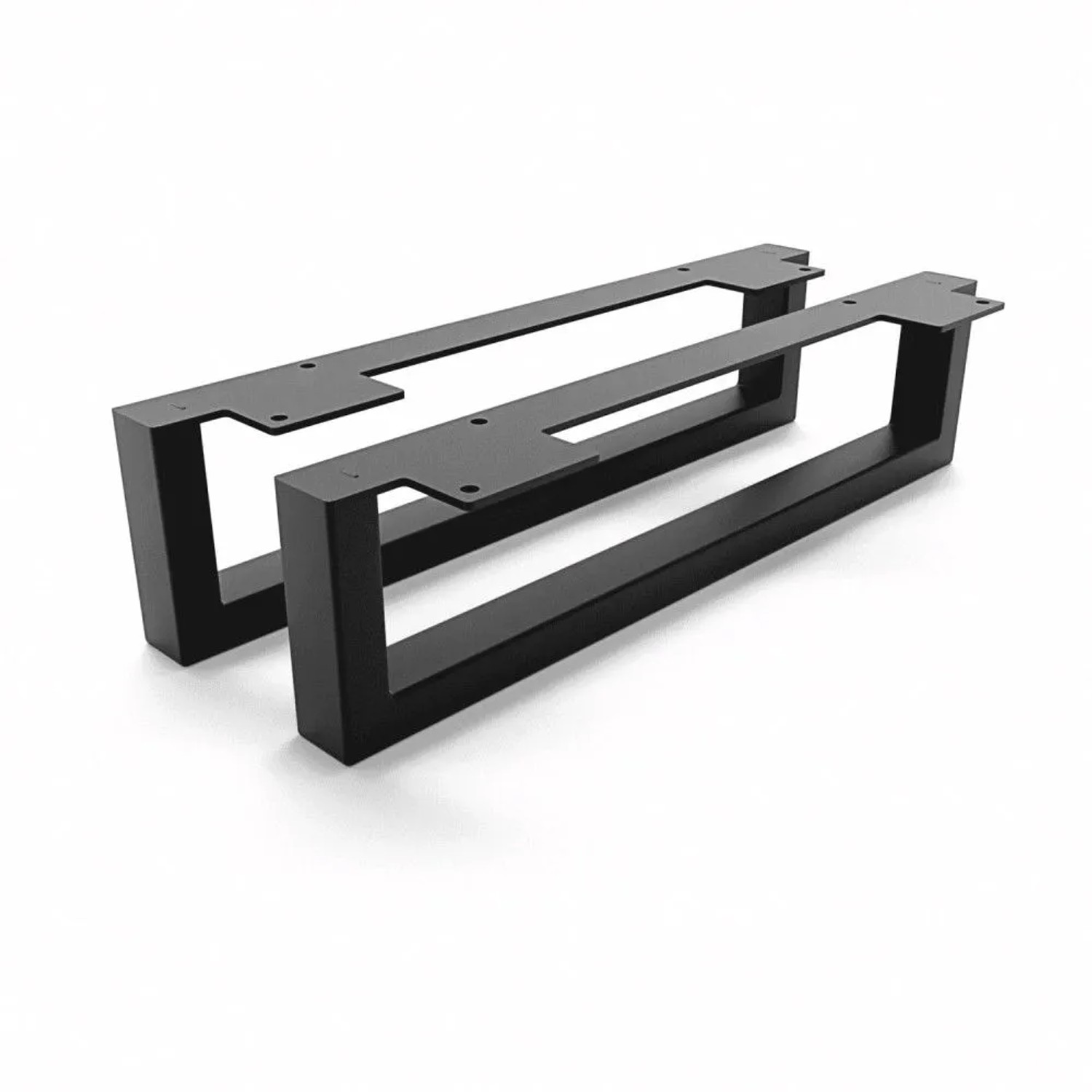 HEVVA Möbelfüße GRAZ 10 cm Hoch 40 cm Tief 2er Set Schwarz