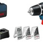 Bosch Professional Akku-Bohrschrauber GSR 12V-15 Set mit Akkus, Ladegerät, Bits und Tasche.