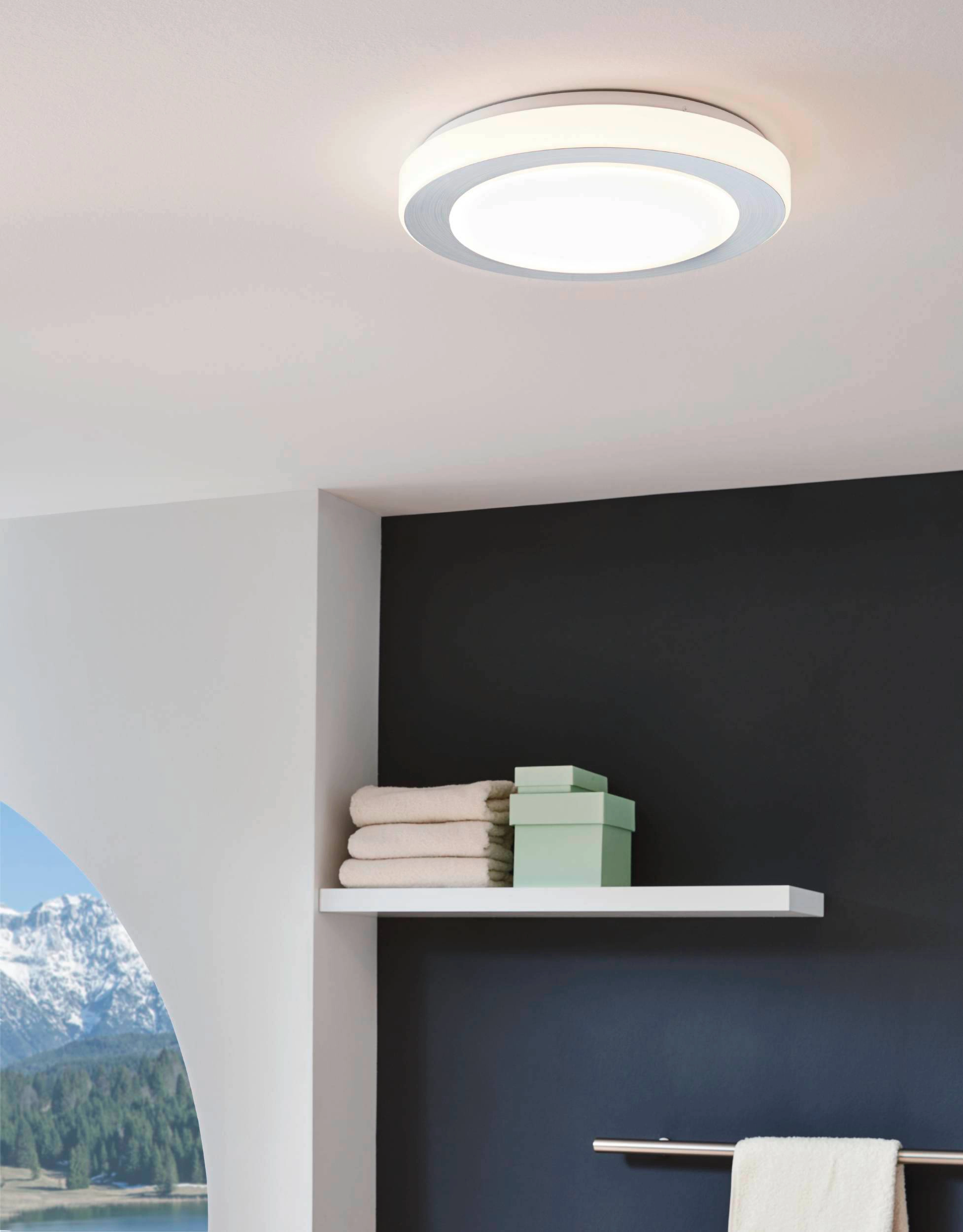 Carpi Eglo kaufen 3,6 Deckenleuchte OBI LED bei Alu Weiß W 3-flammig