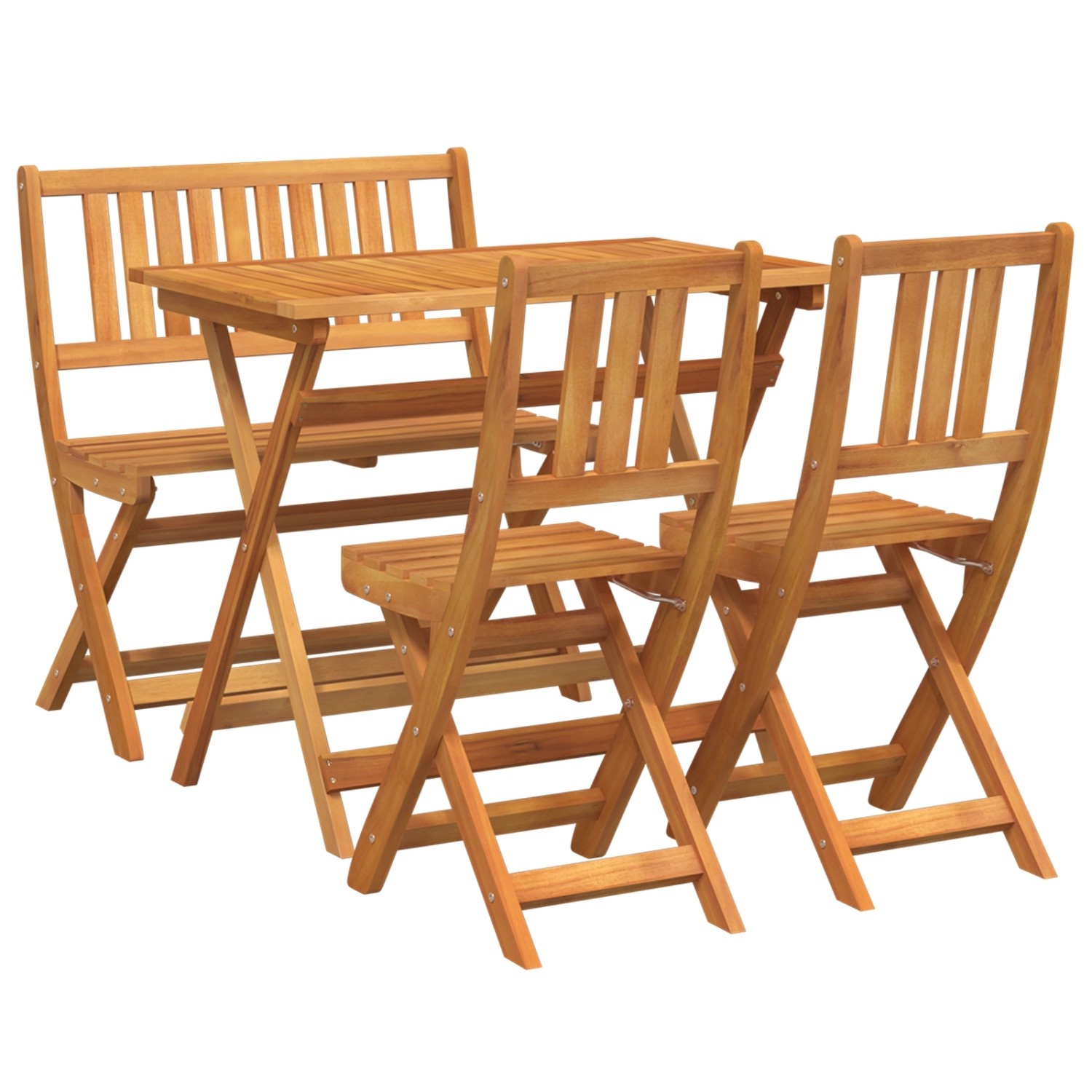 vidaXL 4-Teiliges Faltbares Garten Bistro Set aus Massivem Akazienholz 3324 günstig online kaufen