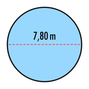 Runde Poolabdeckplane, Ø 7,80m, Materialstärke 200 g/m², zur Abdeckung und Schutz Ihres Pools.