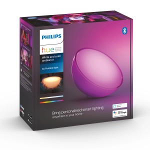 Philips Hue Go LED Tischlampe, tragbar mit Akku, in Verpackung. Smarte Leuchte für individuelles Licht.