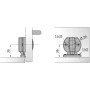 SOTECH Push Lock Magnet Schloss 50 x 40 x 20 mm Grau für Boot und Caravan_4