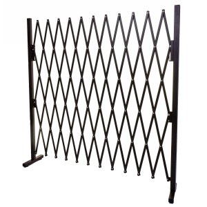 Ausziehbares MCW Absperrgitter B34, 153x36-300cm, ideal als Gartenzaun oder zur flexiblen Absperrung.