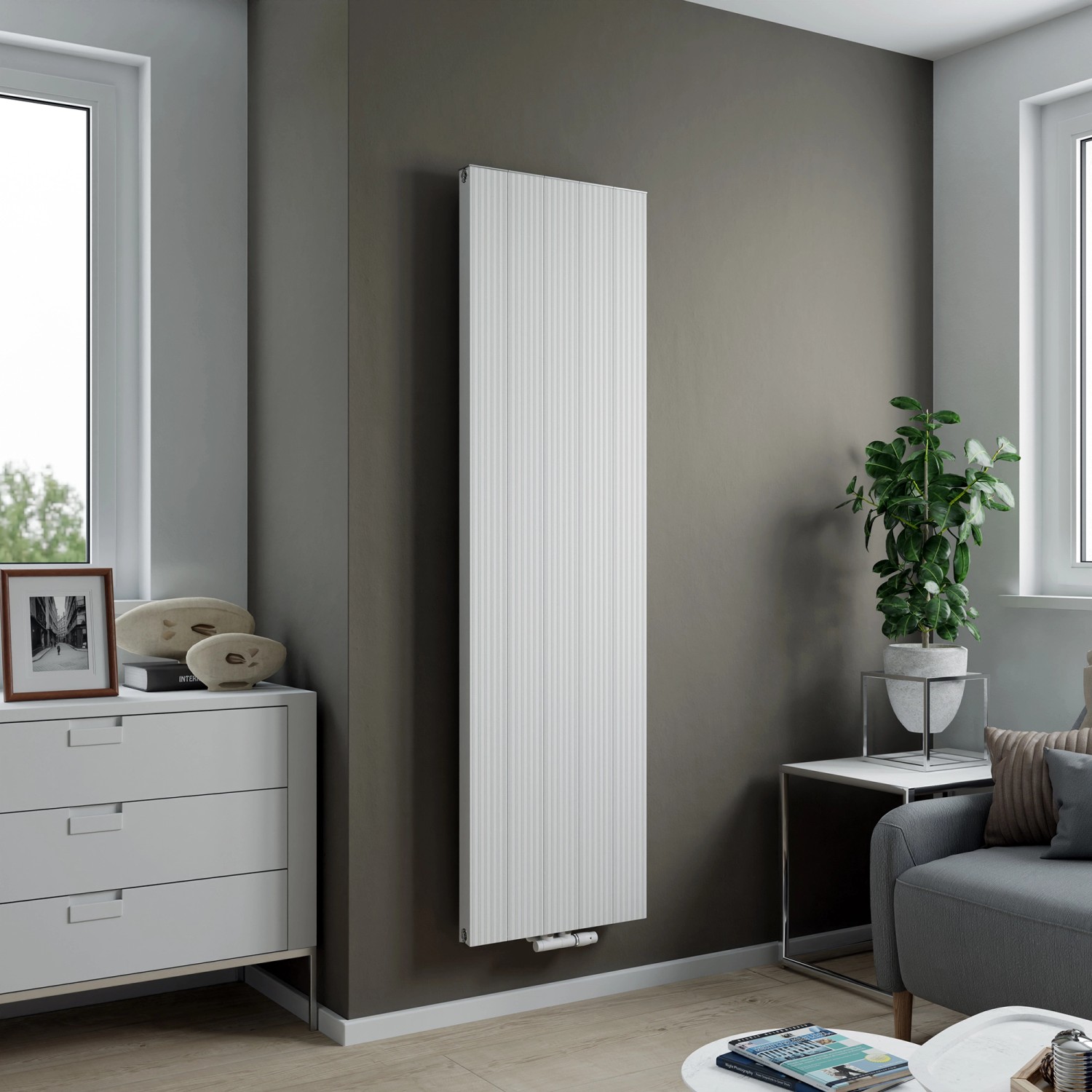 Ximax Aluminium-Heizkörper Valeo Mittenanschluss 180 cm x 50 cm Weiß 1.233 günstig online kaufen