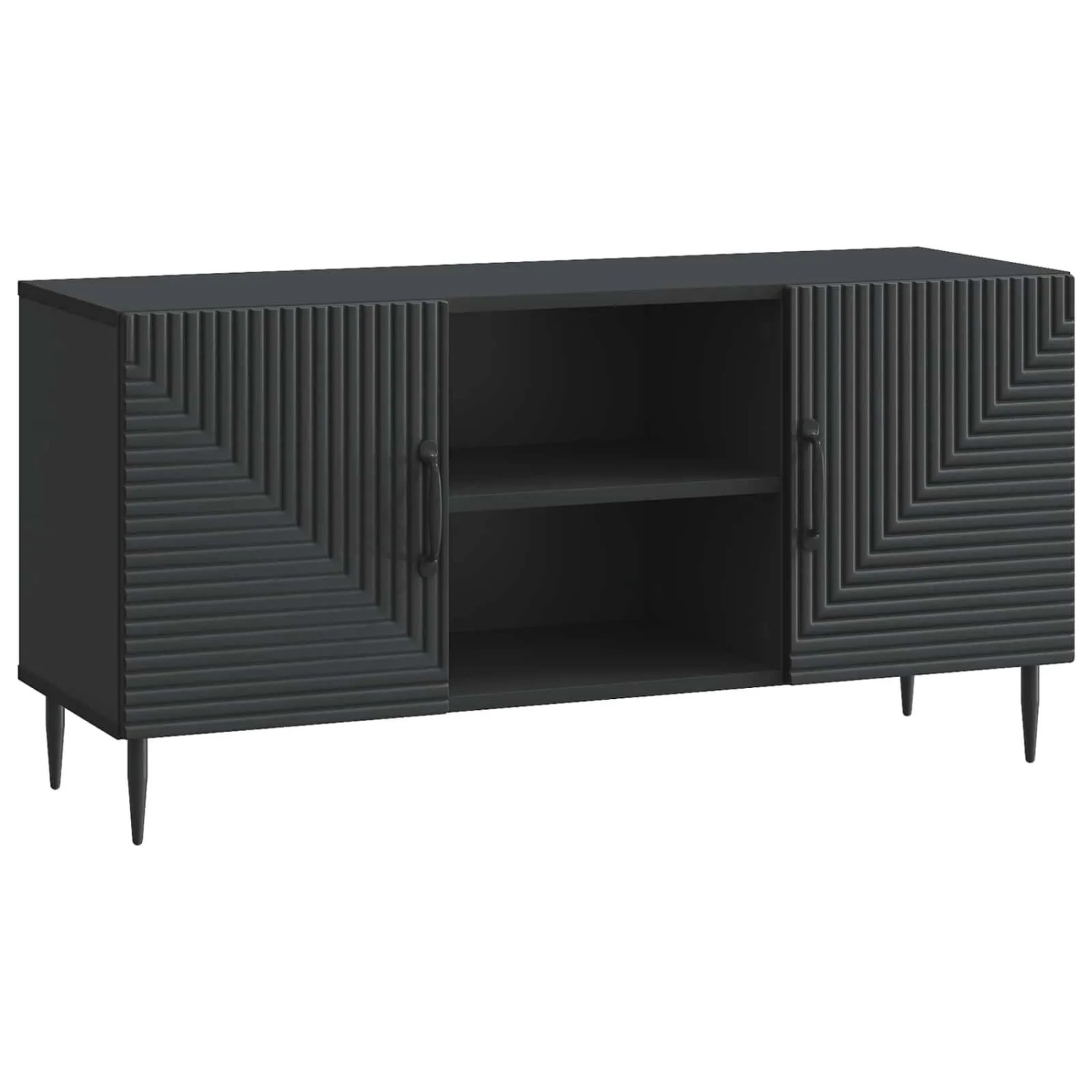 vidaXL TV-Schränk Schwarz 102 x 34,5 x 50 cm Holzwerkstoff 894926