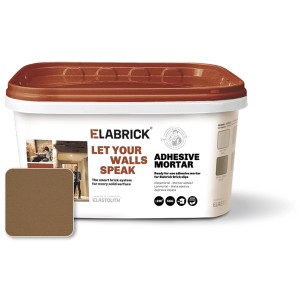 Klebemörtel, 5 kg, braun, für Elabrick Verblender. Geeignet für Innen- und Außenbereich.