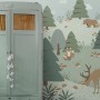 ESTAhome Fototapete Wald mit Tieren, 200x279cm, grüne Vliestapete für Kinderzimmer.