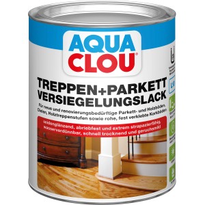 Aqua Clou Treppenlack: Seidenglänzender Versiegelungslack für Treppen und Parkett, 750ml.